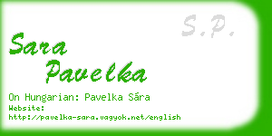sara pavelka business card